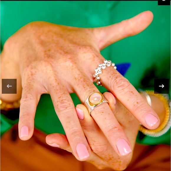 Fun Sun Day Ring, Two-Tone message me size after purchase available 5,7,9,10,11 - Picture 5 of 7